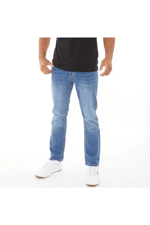 Crosshatch Heren Winsbury Bootcut Jeans Stone Wash