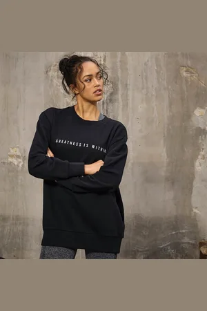Everlast Dames Oversized Ronde Hals Sweatshirt Black Beauty