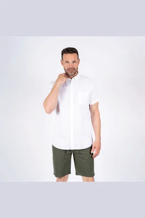 Pre End Heren Frey Shirt met korte mouwen Optical White