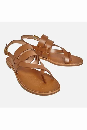 Geox Dames Maddalusia Platte Sandalen Camel