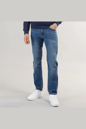 Crosshatch Heren Chas Straight Fit Jeans Medium Was