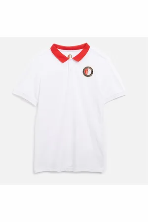 CASTORE Heren FR Feyenoord Heritage Pique Polo Brilliant White