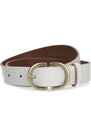 Manfield Witte leren riem