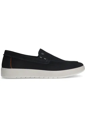 No Stress Blauwe suède loafers