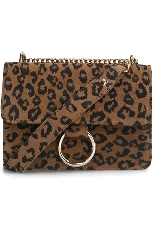Manfield Leopard suède schoudertas