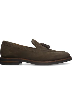 Manfield Bruine suède loafers