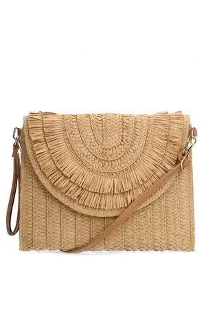 Manfield Raffia schoudertas
