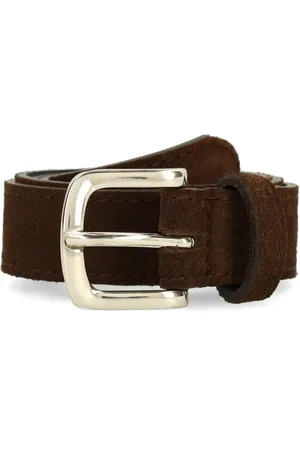 Manfield Donker bruine suède riem