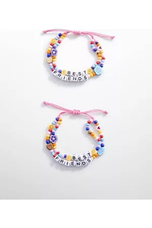 MANGO Meisjes Armbanden - 2-pak armbandjes met boodschap