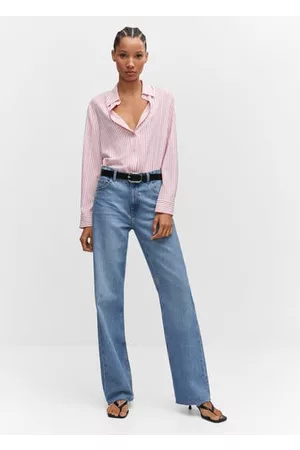 MANGO Dames Overhemden - Soepelvallende blouse met knopen