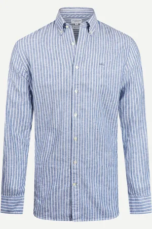 McGregor 2 voor €160 - - Overhemd Gestreept Linnen Katoen - - XXL