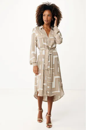 Mexx Jurk Grafische print Beige