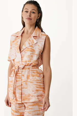 Mexx Gilet met Print Oranje