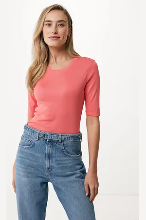 Mexx T-Shirt Helder Koraal