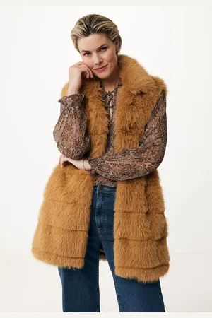 Mexx Gilet Imitatiebont Camel