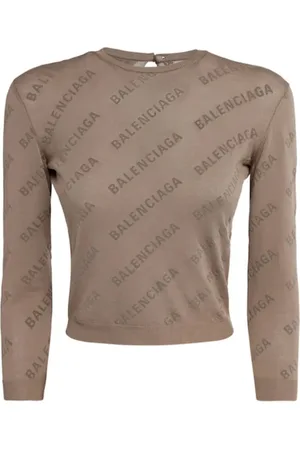 Balenciaga Tops, Dames, Bruin, S, Sweatshirt