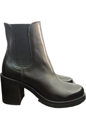 ALBERTO FASCIANI Schoenen, Dames, Zwart, 40 1/2 EU, Leer, Heeled Boots