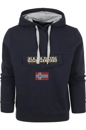 Napapijri Sweatshirts & Hoodies, Heren, Blauw, S, Katoen, Burgee Sweater Blauw