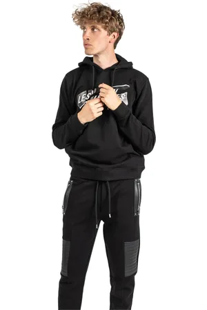 Les Hommes Sweatshirts & Hoodies, Heren, Zwart, M, Katoen, Hoodies