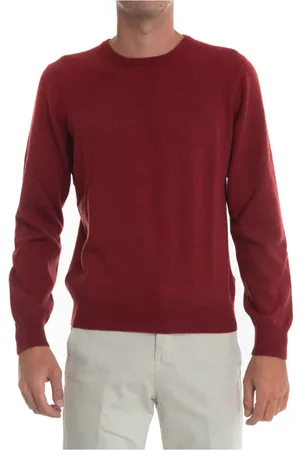 Gran Sasso Truien, Heren, Rood, M, Wol, Round-neck pullover