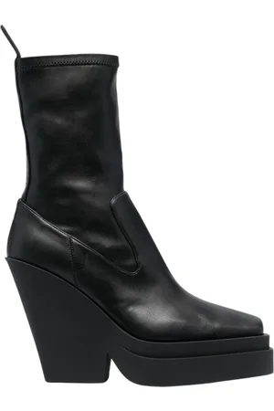 Gia Borghini Schoenen, Dames, Zwart, 40 EU, Leer, Boots
