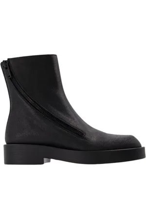 ANN DEMEULEMEESTER Schoenen, Heren, Zwart, 41 EU, Leer, Ernest Enkellaarsjes in Leather