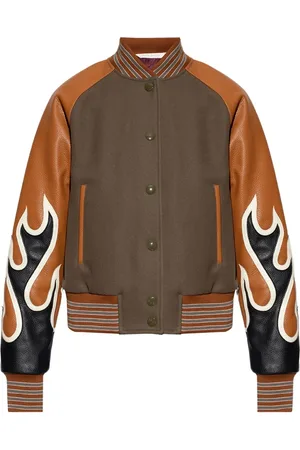 Palm Angels Jassen, Dames, Bruin, M, Wol, Bomberjack