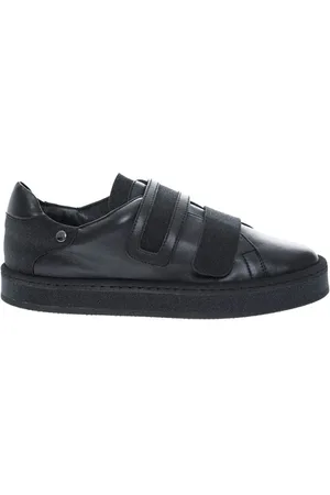 AGL ATTILIO GIUSTI LEOMBRUNI Schoenen, Dames, Zwart, 36 EU, Leather sneakers with 2 scratchs and glitter effect