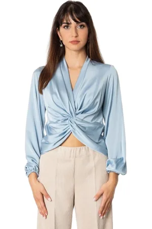 D.EXTERIOR Blouses & Shirts, Dames, Blauw, M, Polyester, Blouses Shirts