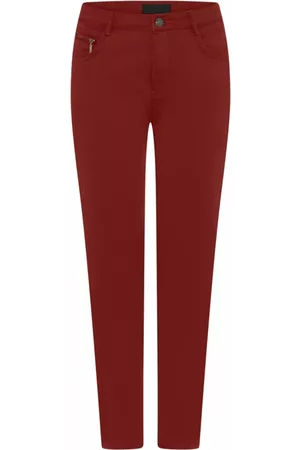 C.ro Jeans, Dames, Rood, 4Xl, Katoen, Slim-fit jeans