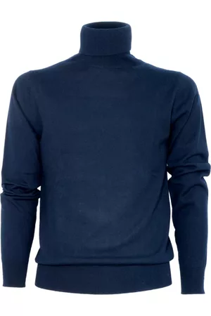 CASHMERE COMPANY Truien, Heren, Blauw, S, Wol, Dolcevita -shirt 1510