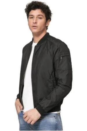 MOORER Jassen, Heren, Zwart, L, Polyester, Bomberjack
