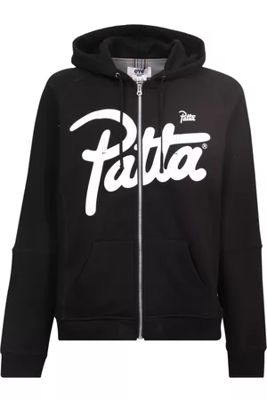 JUNYA WATANABE Sweatshirts & Hoodies, Heren, Zwart, M, Katoen, Patta-print hoodie
