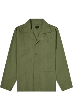 ENGINEERED GARMENTS Jassen, Heren, Groen, S, Katoen, Vermoeidheid shirt jas