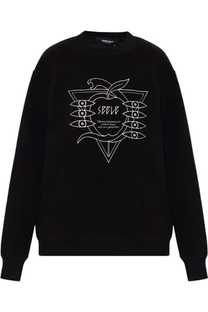 UNDERCOVER Sweatshirts & Hoodies, Dames, Zwart, L, Fleece sweatshirt met ritsen
