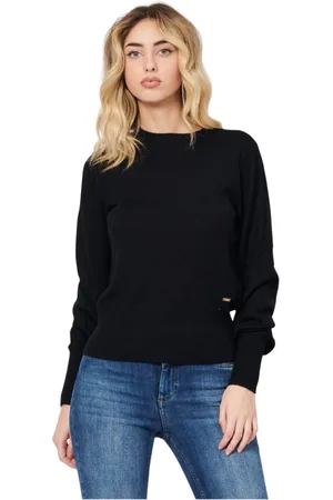 Armani Exchange Truien, Dames, Zwart, S, Ronde hals gekweek