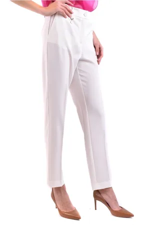 BLUMARINE Broeken, Dames, Wit, S, Polyester, Broek