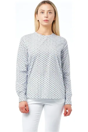 BAGUTTA Tops, Dames, Wit, M, Katoen, Tops met lange mouwen