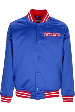 Mitchell & Ness Jassen, Heren, Blauw, M, Satijn, Bomberjacks