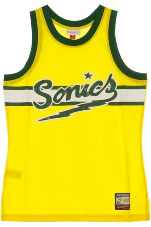 Mitchell & Ness Tops, Heren, Geel, S, Basketball BA Team Heritage Tank Tank Top