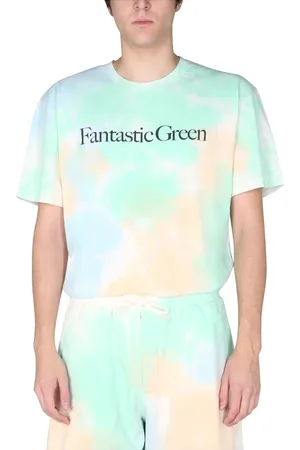 Msgm Tops, Heren, Groen, S, Fantastisch T-Shirt
