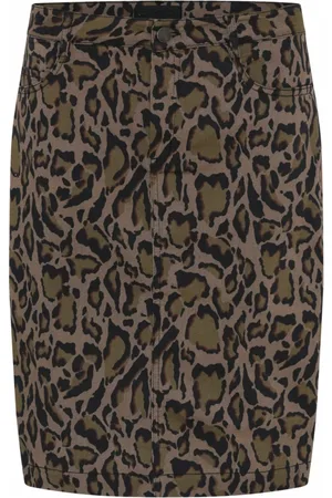 C.ro Rokken, Dames, Bruin, 2Xl, Polyester, Midi -rokken