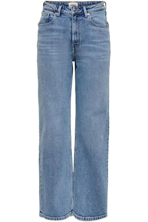 ONLY Jeans, Dames, Blauw, W28 L34, Katoen, Rechte jeans
