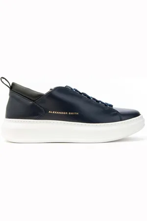 Alexander Smith Schoenen, Heren, Blauw, 40 EU, Leer, Sneakers