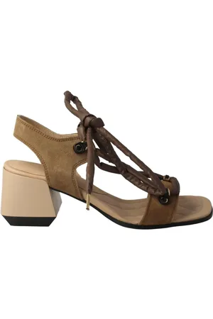 Janet&Janet Schoenen, Dames, Bruin, 36 EU, Leer, Sandalen Miinto-734ADF74A557456EA94C