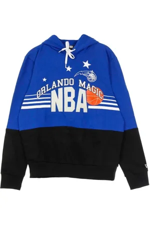 New Era Sweatshirts & Hoodies, Heren, Blauw, S, Nba gooi terug hoodie orlmag sweatshirt met capuchon