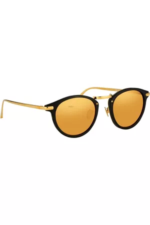 Linda Farrow Accessoires, Dames, Oranje, ONE Size, Zonnebril