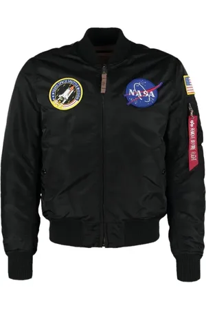 Alpha Industries Jassen, Heren, Zwart, M, Leer, ritsjack