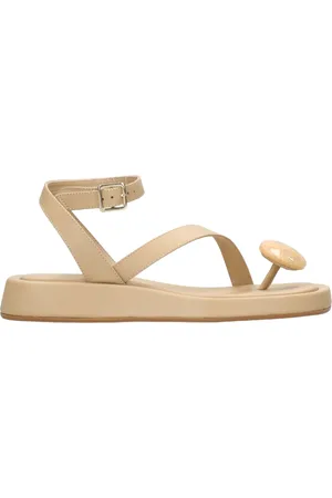 Gia Borghini Schoenen, Dames, , 41 EU, Leer, Platte sandalen
