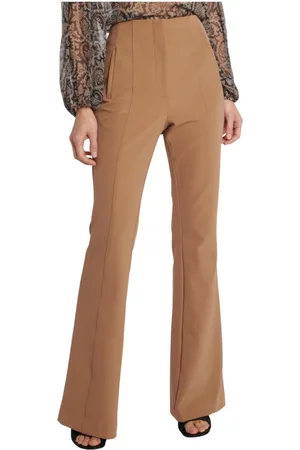 VERONICA BEARD Broeken, Dames, Bruin, M, Polyester, Veronica baard broek kameel